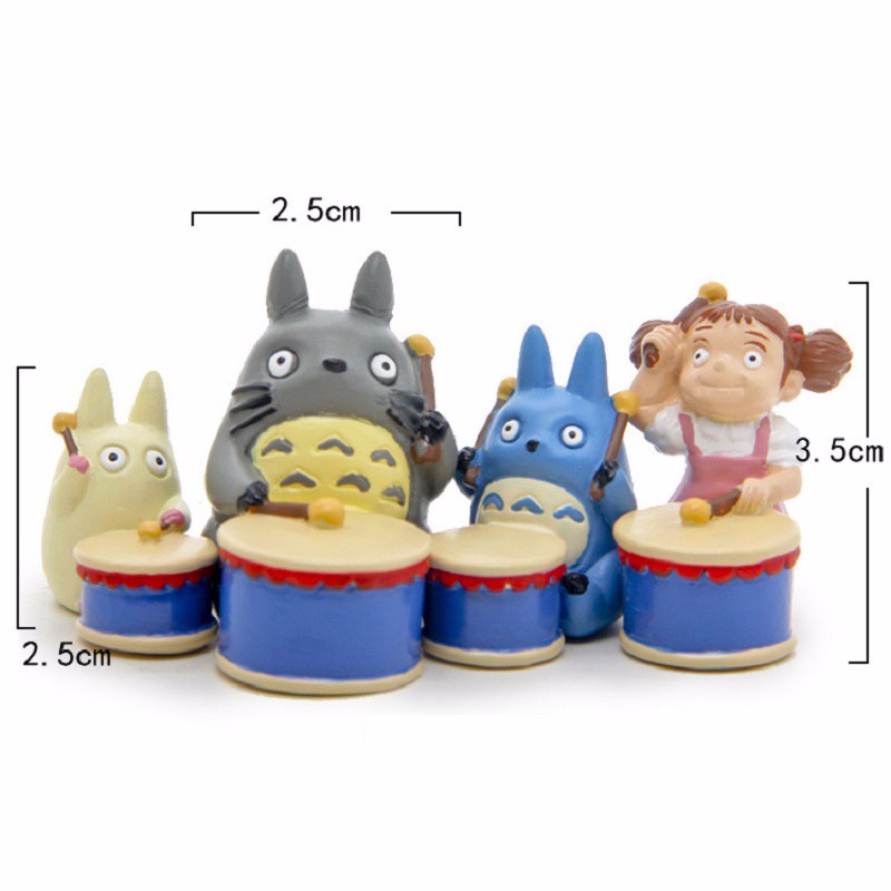 Totoro Musical Instruments PVC Toy Drum Group Full Set