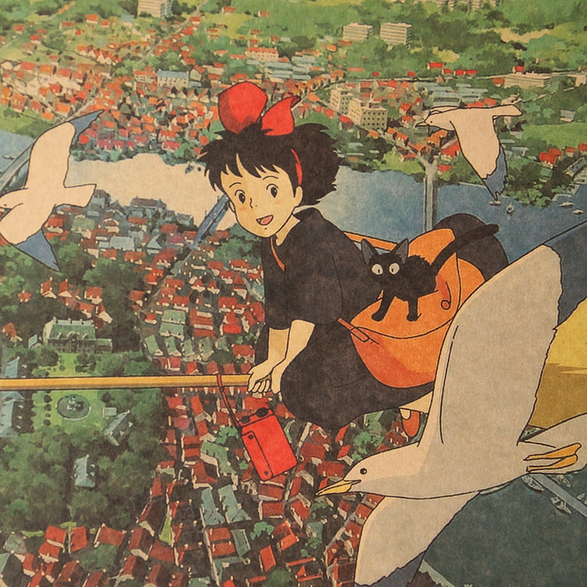 Kiki's Broomstick Flight Poster