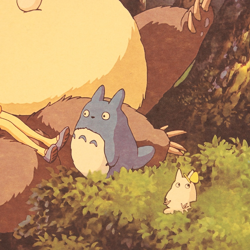 Classic Cartoon Movie Poster Totoro Kraft Paper