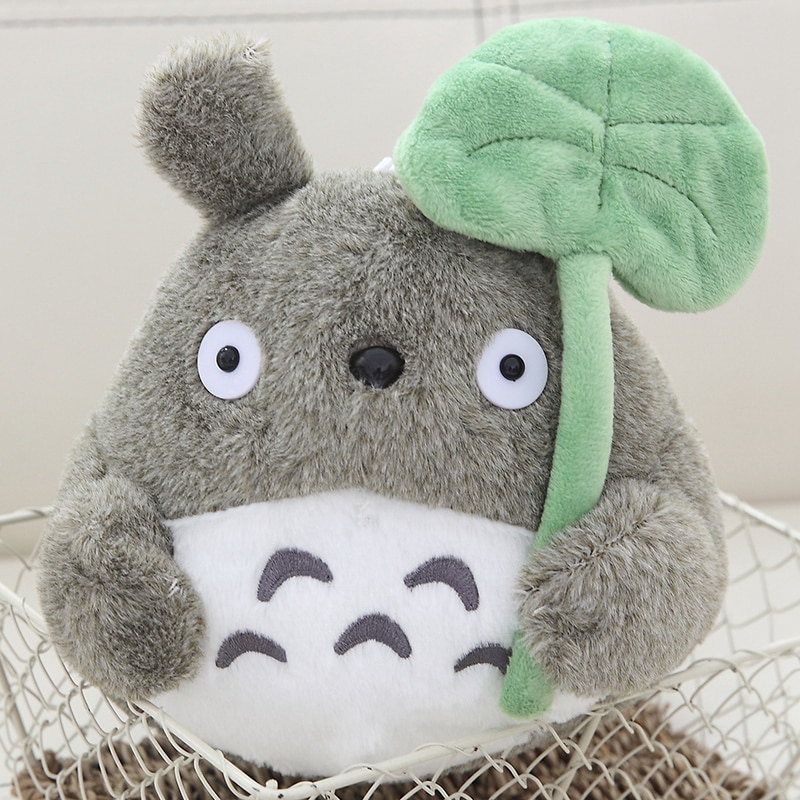 20 cm Soft Totoro Plush With Lotus Leaf