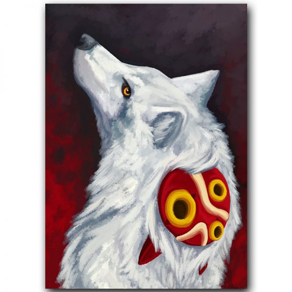 White Wolf Of Princess Mononoke Movie Poster