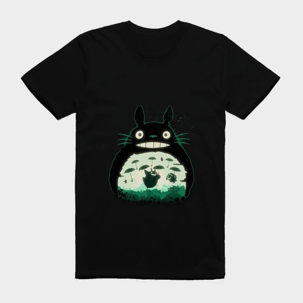 New Totoro Smile Summer Black T-shirt