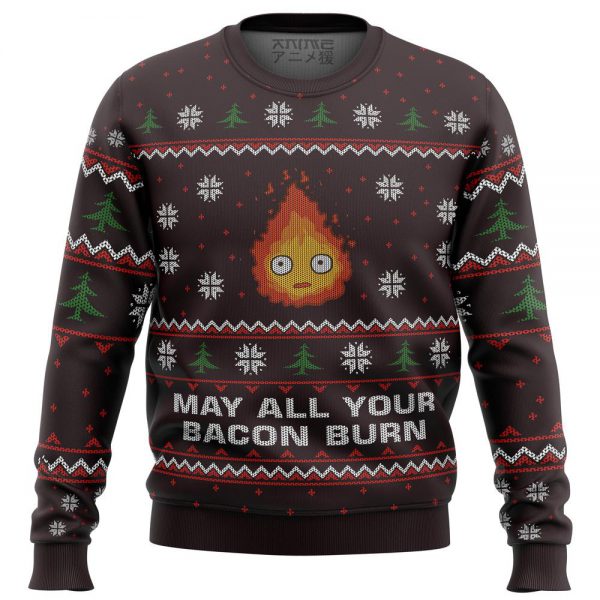 May All Your Bacon Burn Premium Ugly Christmas Sweater