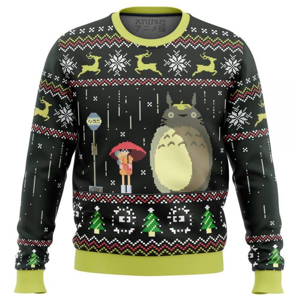 Totoro Rain Premium Ugly Christmas Sweater
