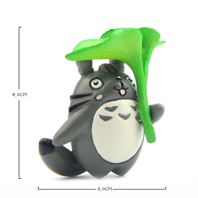 4cm Take Green Leaf Totoro Figure Toys PVC
