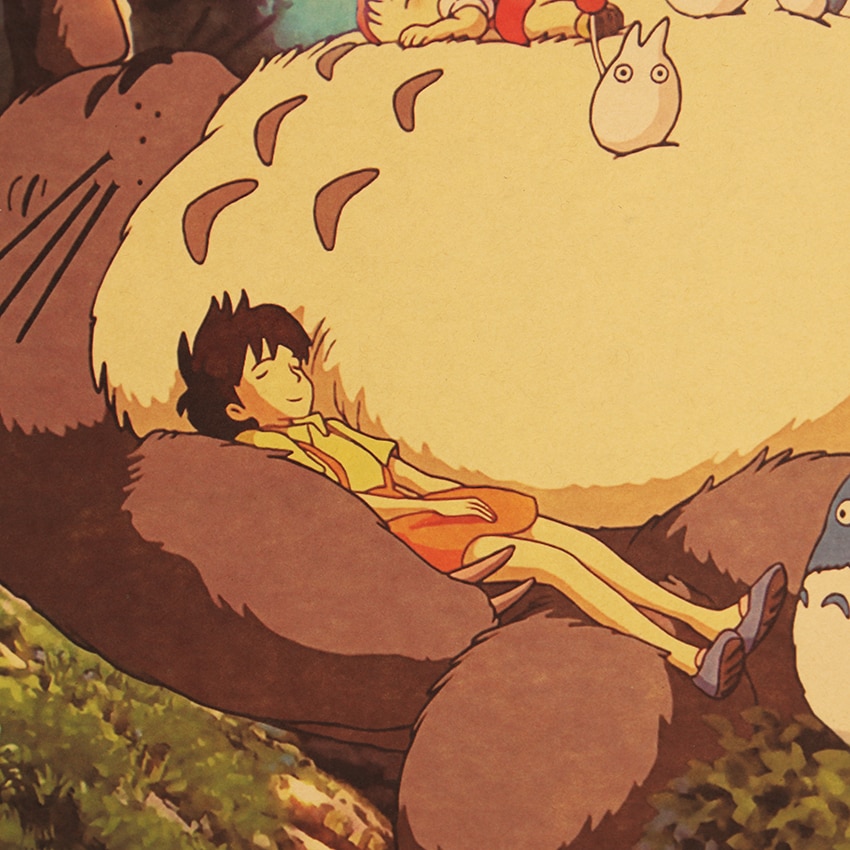 Classic Cartoon Movie Poster Totoro Kraft Paper
