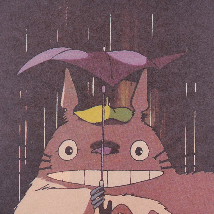 Cartoon Anime Totoro Poster Retro