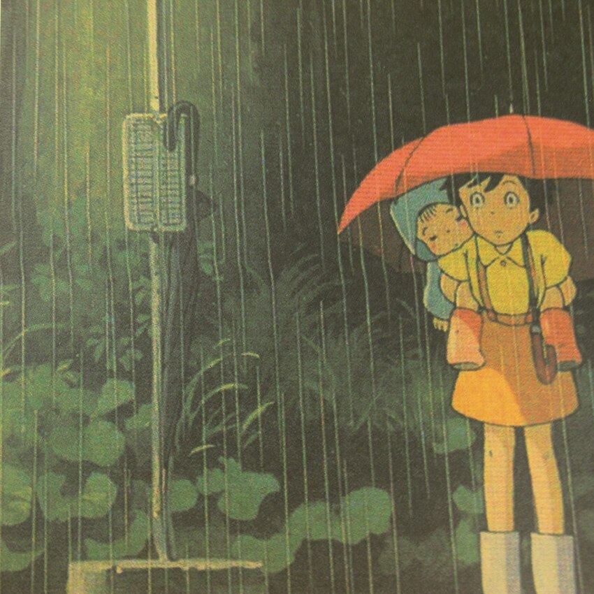 Hot Vintage Cartoon Anime Totoro Poster