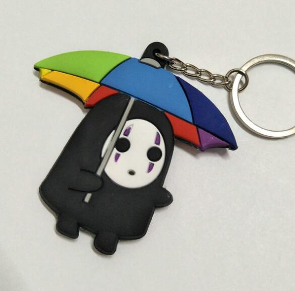 No Face Man With Bus Stop Keychain